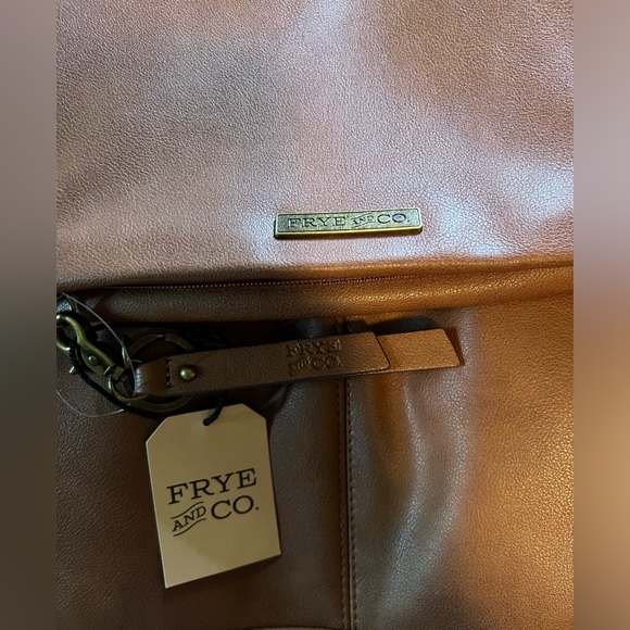 Frye & Co. Cognac leather backpack purse NWT - Picture 1 of 9